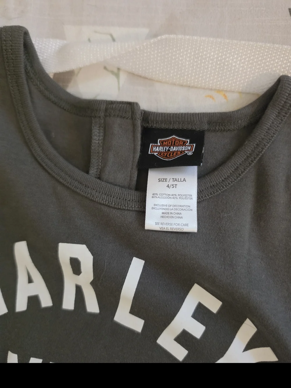 Harley-Davidson Kids Gray Shirt with White Lettering